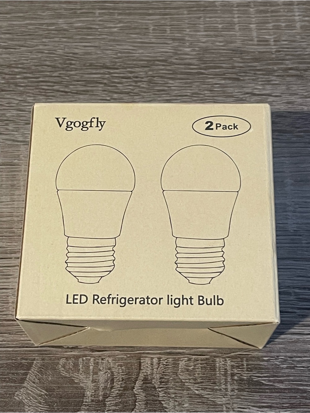 Cream LED Refrigerator Light Bulb 2-Pack